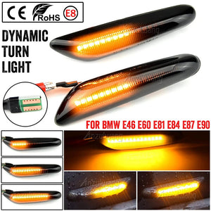 Planet Gates 2 pieces Led Dynamic Side Marker Turn Signal Light Indicator Blinker Lamp Signal Lamp For BMW E90 E91 E92 E93 E60 E87 E82 E46