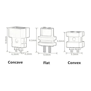 Planet Gates 2 Pin 0.7mm 0.8mm Male Flat Convex Concave Double Needle 0.78mm Connector Female Socket Headphone Plug Consumer Electronics