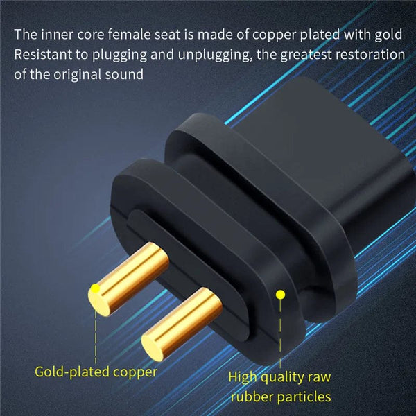 Planet Gates 2 Pin 0.7mm 0.8mm Male Flat Convex Concave Double Needle 0.78mm Connector Female Socket Headphone Plug Consumer Electronics