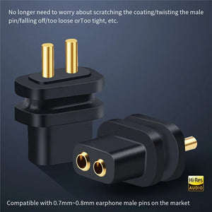 Planet Gates 2 Pin 0.7mm 0.8mm Male Flat Convex Concave Double Needle 0.78mm Connector Female Socket Headphone Plug Consumer Electronics