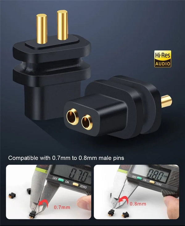 Planet Gates 2 Pin 0.7mm 0.8mm Male Flat Convex Concave Double Needle 0.78mm Connector Female Socket Headphone Plug Consumer Electronics
