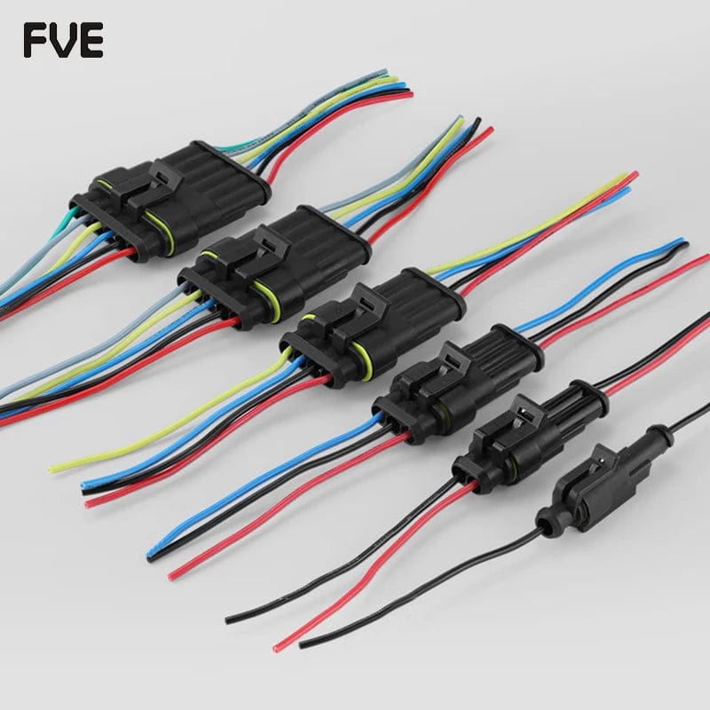 2-Pin Way Waterproof Automotive Electrical Connectors Plug With Wire M