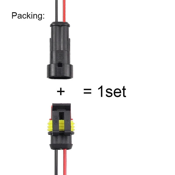 Planet Gates 2-Pin Way Waterproof Automotive Electrical Connectors Plug With Wire Male Female Connector 1/2/3/4/5/6 pin For Car Motorcycle