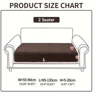 Planet Gates 2 Seater / Coffee Color 1pc Waterproof Elastic Four Seasons Universal Stretch Sofa Cover, Simple Modern Style Non-slip Sofa Slipcover, Living Room Sofa Protector Couch Cover Suitable For Office Home Decor