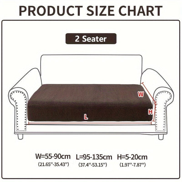 Planet Gates 2 Seater / Coffee Color 1pc Waterproof Elastic Four Seasons Universal Stretch Sofa Cover, Simple Modern Style Non-slip Sofa Slipcover, Living Room Sofa Protector Couch Cover Suitable For Office Home Decor