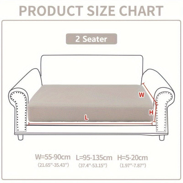 Planet Gates 2 Seater / Creamy White 1pc Waterproof Elastic Four Seasons Universal Stretch Sofa Cover, Simple Modern Style Non-slip Sofa Slipcover, Living Room Sofa Protector Couch Cover Suitable For Office Home Decor