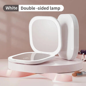 Planet Gates 2 Sides Light 1 Compact Led Makeup Mirror With Light 1X/3X Magnifying Pocket Portable Travel Foldable Cosmetic Vanity Mirrors Gifts for Women