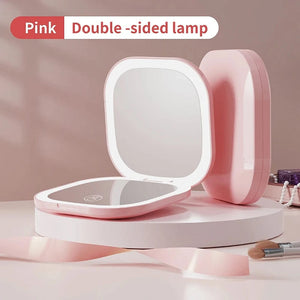Planet Gates 2 Sides Light Compact Led Makeup Mirror With Light 1X/3X Magnifying Pocket Portable Travel Foldable Cosmetic Vanity Mirrors Gifts for Women