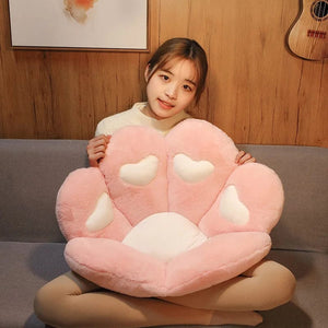 Planet Gates 2 Sizes Kawaii Plush Bear Paw Mat Cute Animal Bear Cat Foot Pillow Heart Plush Cushion Stuffed Soft Toys for Home Decor Gifts