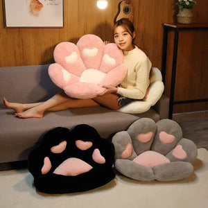 Planet Gates 2 Sizes Kawaii Plush Bear Paw Mat Cute Animal Bear Cat Foot Pillow Heart Plush Cushion Stuffed Soft Toys for Home Decor Gifts