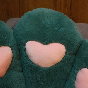 Planet Gates 2 Sizes Kawaii Plush Bear Paw Mat Cute Animal Bear Cat Foot Pillow Heart Plush Cushion Stuffed Soft Toys for Home Decor Gifts