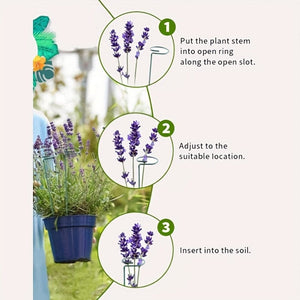 Planet Gates 2 Support Rods 2pcs, Iron Plant Support Pole 39.88cm*6.3cm, Plant Support Stakes, Flower Garden Stakes Plant Stick Supports Cages Ring Hoops