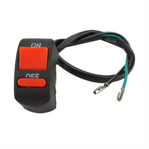 Planet Gates 2 Wire 1in1 1pc Universal Motorcycle Handlebar Switch 2.54cm2.54 / 2.54cm2 On/Off Button Connector For Scooter Motocross ATV 12V Headlight Switch Motorcycle Accessories