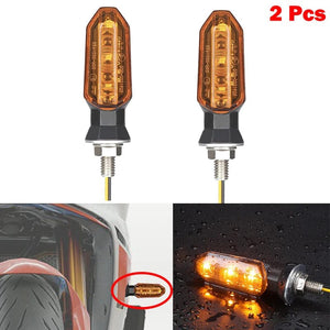 Planet Gates 2 x Amber Lens / CHINA Turn Signals For HONDA Motorcycle 8mm 12V For HONDA CBR500R CBR650F CB650F CBR600RR CB500X CRF250L MSX125 Motorcycle Turn Signal