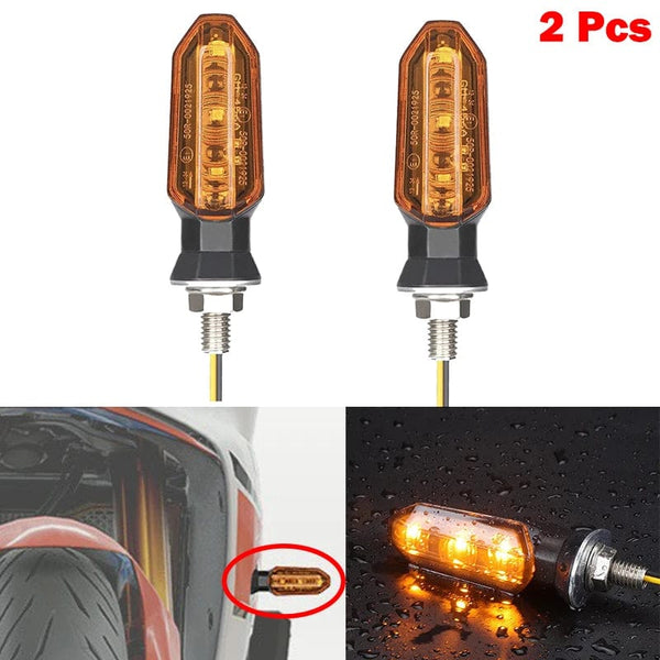 Planet Gates 2 x Amber Lens / CHINA Turn Signals For HONDA Motorcycle 8mm 12V For HONDA CBR500R CBR650F CB650F CBR600RR CB500X CRF250L MSX125 Motorcycle Turn Signal