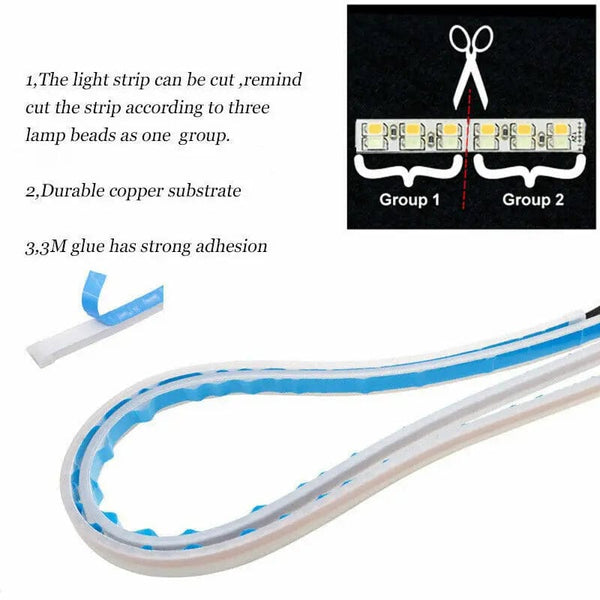 Planet Gates 2 x Sequential LED Strip Turn Signal Indicator Car DRL Daytime Running Light UK