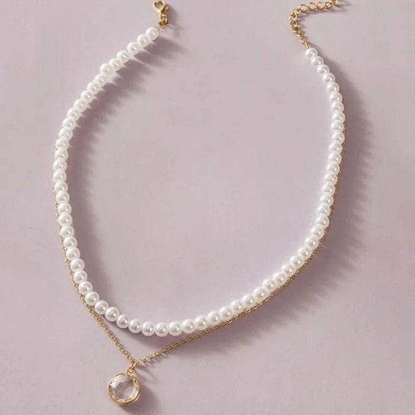 Planet Gates 2 YWZIXLN 2021 Trend Elegant Jewelry Wedding Big Pearl Necklace For Women Fashion White Imitation Pearl Choker Necklace N0179