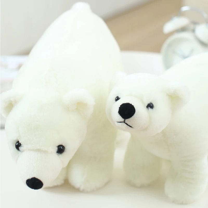 Planet Gates 20cm 20/25/35/45cm Super Lovely Polar Bear Family Stuffed Plush Placating Toy Pure White Bear Soft Fabric Doll Gift for Children