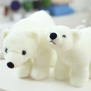 Planet Gates 20/25/35/45cm Super Lovely Polar Bear Family Stuffed Plush Placating Toy Pure White Bear Soft Fabric Doll Gift for Children
