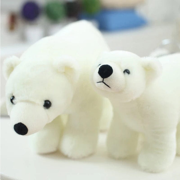 Planet Gates 20/25/35/45cm Super Lovely Polar Bear Family Stuffed Plush Placating Toy Pure White Bear Soft Fabric Doll Gift for Children