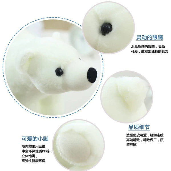 Planet Gates 20/25/35/45cm Super Lovely Polar Bear Family Stuffed Plush Placating Toy Pure White Bear Soft Fabric Doll Gift for Children