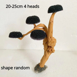 Planet Gates 20-25cm 4 heads Fish Tank Plant Moss Tree Decorations Landscaping Wood Plant Root Driftwood Aquatic Plants Grass Aquarium Accessories (No Moss)