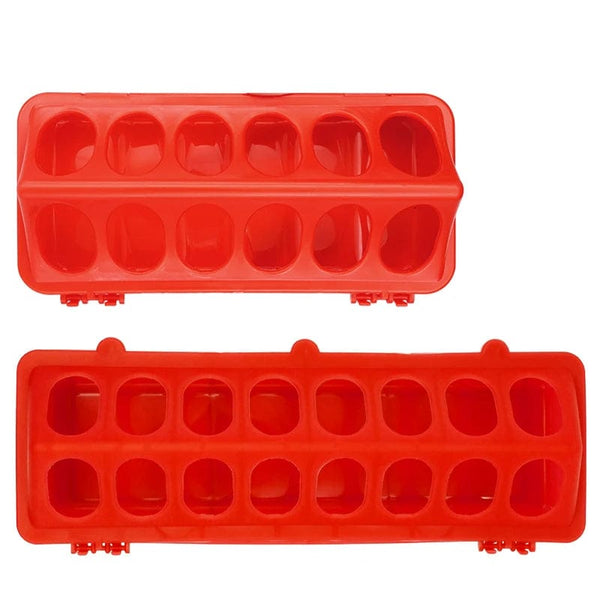 Planet Gates 20/30cm Plastic Flip-Top Poultry Bird Feeder Ground Chicken Feeder Trough Pheasant feeding bucket Quality Chick