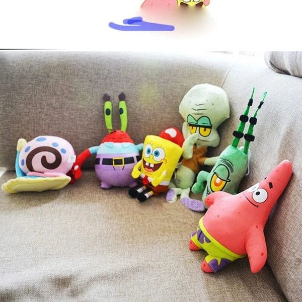 Planet Gates 20-30cm Spong Toy Patrick Star Plush Toy Soft Cartoon Animal Doll For Children Animation Dolls Kids Birthday Gift