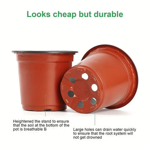 Planet Gates 20/40 Sets, Plastic Plant Nursery Pots, With Covers & Drain Holes, 10.16cm Soft Transparent Gardening Pots, Plastic Planting Containers Cups Planters, Small Starter Seed Starting Trays, For Seedling Gardening