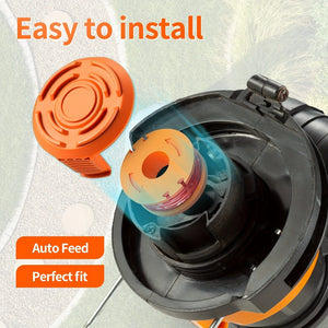 Planet Gates 20 Packs Replacement 10ft (3m) Grass Trimmer Line Spool, Edger Line Spool Compatible Model Worx WA0010 (16 Replacement Line Spool, 4 Trimmer Cap)