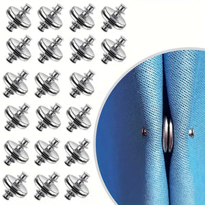 Planet Gates 20 Pairs 12pairs Curtain Magnets Tiebacks, Curtain Magnets With Back Tack, Curtain Magnetic Holdback Button, curtain buckle, For Home Bedroom Office Curtain Draperies