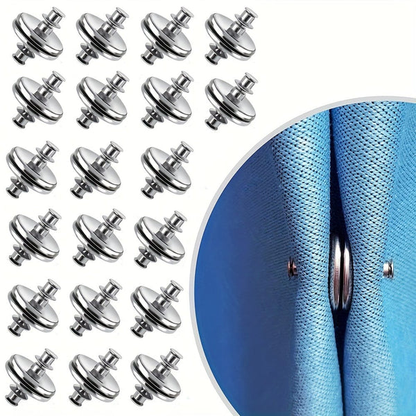 Planet Gates 20 Pairs 12pairs Curtain Magnets Tiebacks, Curtain Magnets With Back Tack, Curtain Magnetic Holdback Button, curtain buckle, For Home Bedroom Office Curtain Draperies