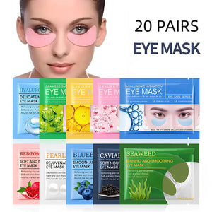 Planet Gates 20 Pairs Collagen Under Eye Patches Moisturizing Dark Circles Eyes Care Masks Puffy Eyes