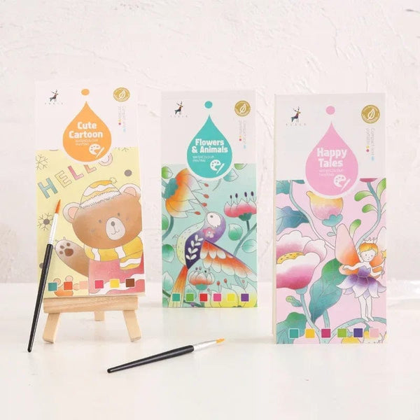 Planet Gates 20 Sheets Portable Children Watercolor Painting Book Paint with Water Kids Gouache Graffiti Picture Coloring Drawing Toys Gifts