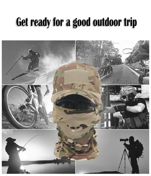 Planet Gates 20 Tactical Balaclava Baseball Caps Full Face Mask Set Men Summer Snapback Sun Hat Outdoor Hunting Camouflage Balaclava