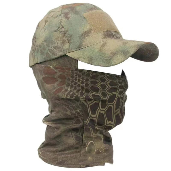 Planet Gates 20 Tactical Balaclava Baseball Caps Full Face Mask Set Men Summer Snapback Sun Hat Outdoor Hunting Camouflage Balaclava