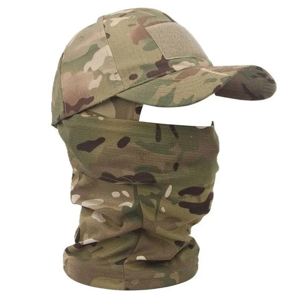 Planet Gates 20 Tactical Balaclava Baseball Caps Full Face Mask Set Men Summer Snapback Sun Hat Outdoor Hunting Camouflage Balaclava