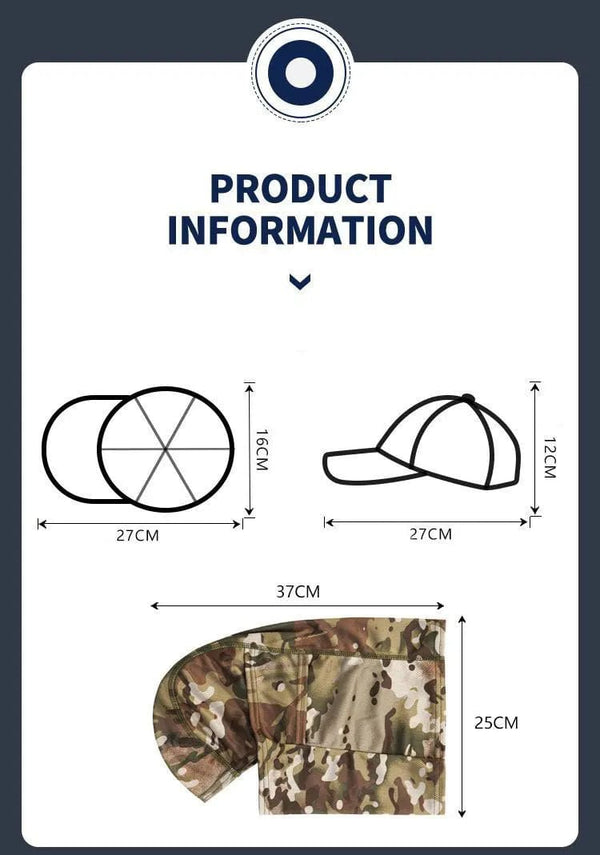 Planet Gates 20 Tactical Balaclava Baseball Caps Full Face Mask Set Men Summer Snapback Sun Hat Outdoor Hunting Camouflage Balaclava