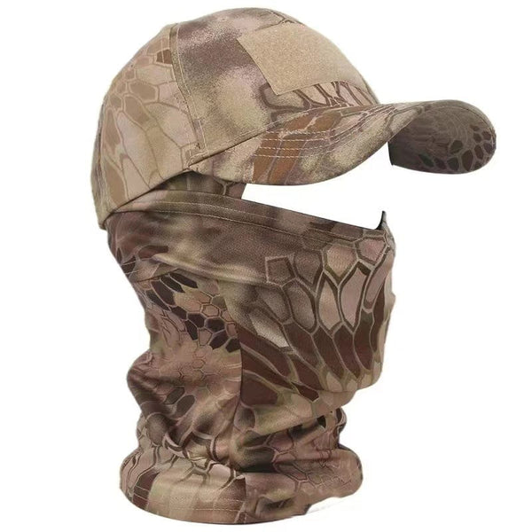 Planet Gates 20 Tactical Balaclava Baseball Caps Full Face Mask Set Men Summer Snapback Sun Hat Outdoor Hunting Camouflage Balaclava