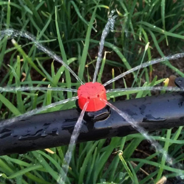 Planet Gates 200 Pcs 50-500pcs Adjustable Irrigation Drippers Sprinklers 1/4''  Emitter Dripper Micro Drip Irrigation Sprinklers for Watering System