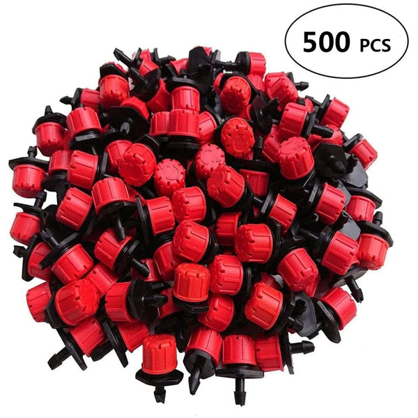 Planet Gates 200 Pcs 50-500pcs Adjustable Irrigation Drippers Sprinklers 1/4''  Emitter Dripper Micro Drip Irrigation Sprinklers for Watering System