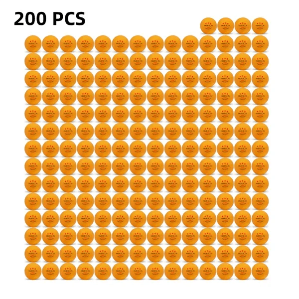 Planet Gates 200 PCS Orange Huieson 3 Star Table Tennis Training Balls G40+ White Orange ABS Ping Pong Balls for Table Tennis Club Training with Box Packing