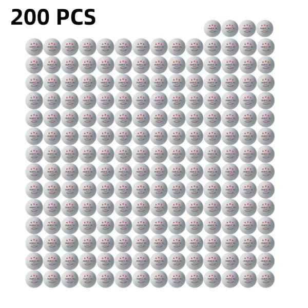 Planet Gates 200 PCS White Huieson 3 Star Table Tennis Training Balls G40+ White Orange ABS Ping Pong Balls for Table Tennis Club Training with Box Packing