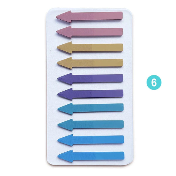 Planet Gates 200 Sheets Transparent Fluorescent Index Tabs PET Arrow Flags Sticky Note for Page Marker Planner Stickers Office School