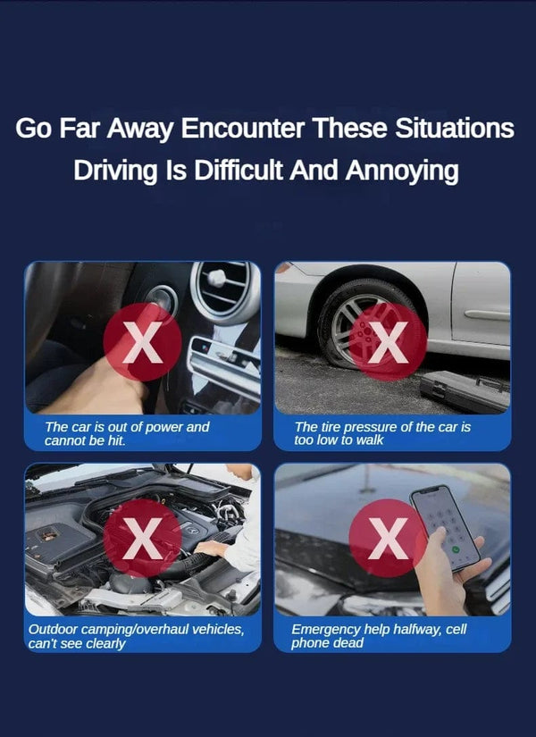 Planet Gates 2000A Car Jump Starter Air Pump Multi-Function4In1  Air Compressor Power Bank Car Battery Starter Starting Auto Tyre Inflator