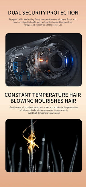 Planet Gates 2000W 5th Gear Professional Hair Dryer Negative Lonic Blow Dryer Hot Cold Wind Air Brush Hairdryer Strong PowerDryer Salon Tool