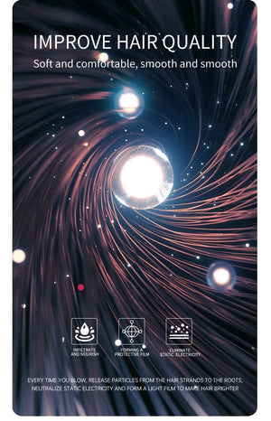 Planet Gates 2000W 5th Gear Professional Hair Dryer Negative Lonic Blow Dryer Hot Cold Wind Air Brush Hairdryer Strong PowerDryer Salon Tool