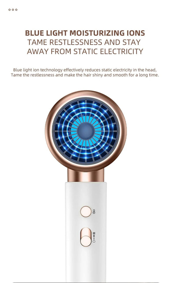 Planet Gates 2000W 5th Gear Professional Hair Dryer Negative Lonic Blow Dryer Hot Cold Wind Air Brush Hairdryer Strong PowerDryer Salon Tool