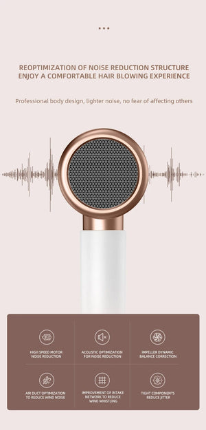 Planet Gates 2000W 5th Gear Professional Hair Dryer Negative Lonic Blow Dryer Hot Cold Wind Air Brush Hairdryer Strong PowerDryer Salon Tool