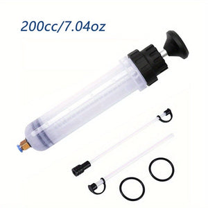 Planet Gates 200cc/7.04oz Oil Fluid Extractor Filling Oil Change Syringe Bottle Transfer Automotive Fuel Extraction Pump Oil Extractor Pump Hand Tool